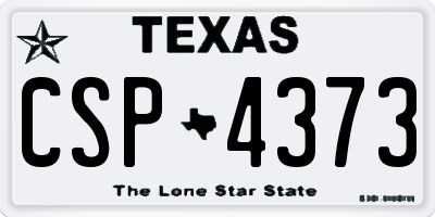 TX license plate CSP4373