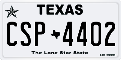TX license plate CSP4402