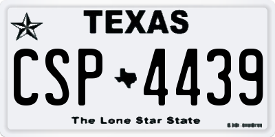 TX license plate CSP4439