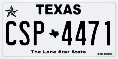 TX license plate CSP4471