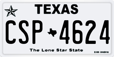 TX license plate CSP4624