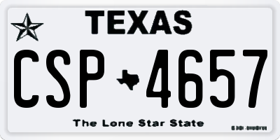 TX license plate CSP4657