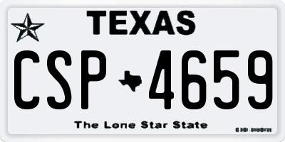 TX license plate CSP4659