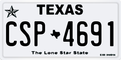 TX license plate CSP4691