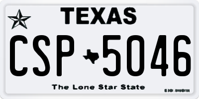TX license plate CSP5046