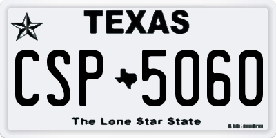 TX license plate CSP5060