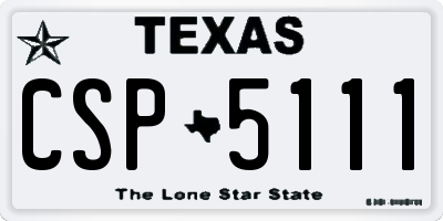 TX license plate CSP5111