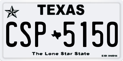 TX license plate CSP5150