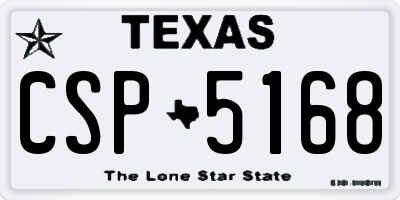 TX license plate CSP5168
