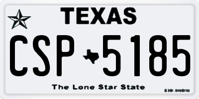 TX license plate CSP5185