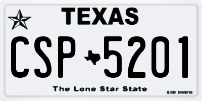 TX license plate CSP5201