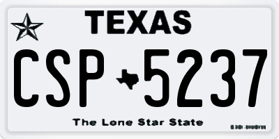 TX license plate CSP5237