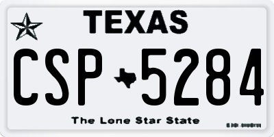 TX license plate CSP5284