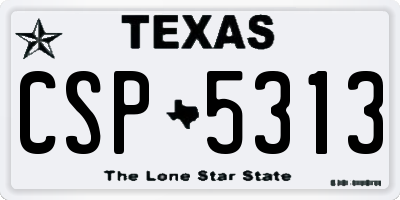 TX license plate CSP5313