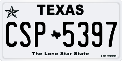 TX license plate CSP5397
