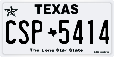 TX license plate CSP5414