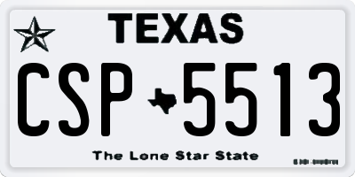 TX license plate CSP5513