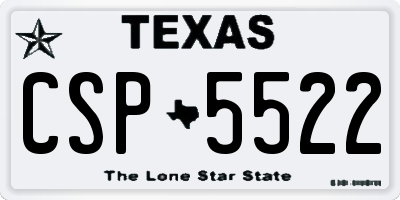 TX license plate CSP5522