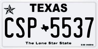 TX license plate CSP5537