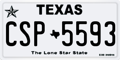 TX license plate CSP5593