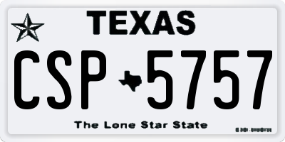 TX license plate CSP5757