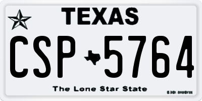 TX license plate CSP5764