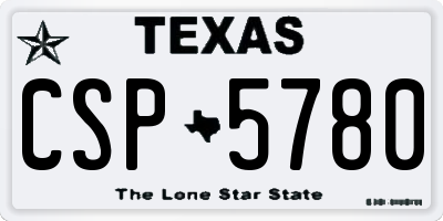 TX license plate CSP5780