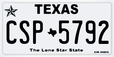 TX license plate CSP5792