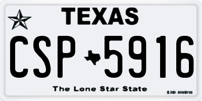 TX license plate CSP5916