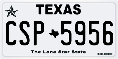 TX license plate CSP5956