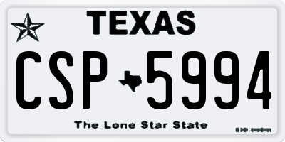 TX license plate CSP5994