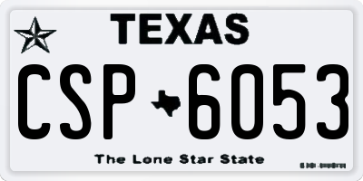 TX license plate CSP6053