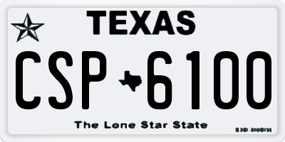 TX license plate CSP6100