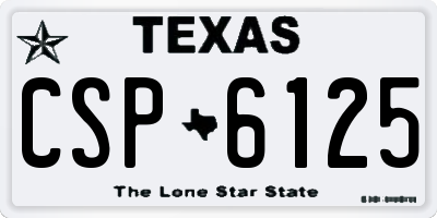 TX license plate CSP6125