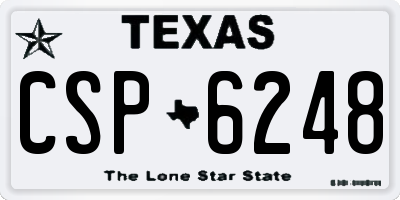 TX license plate CSP6248