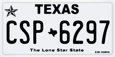 TX license plate CSP6297