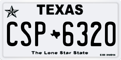 TX license plate CSP6320