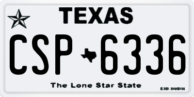 TX license plate CSP6336