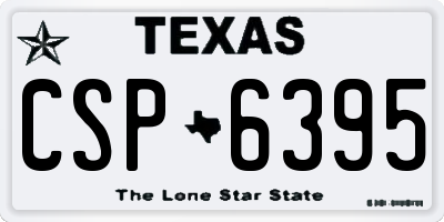 TX license plate CSP6395