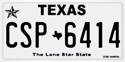 TX license plate CSP6414