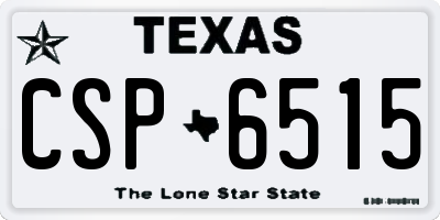 TX license plate CSP6515
