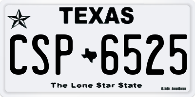 TX license plate CSP6525