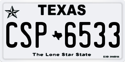 TX license plate CSP6533