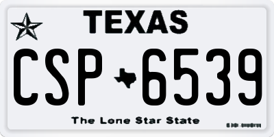 TX license plate CSP6539