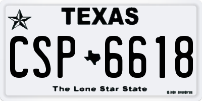 TX license plate CSP6618