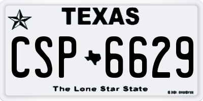 TX license plate CSP6629