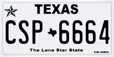 TX license plate CSP6664
