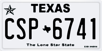 TX license plate CSP6741