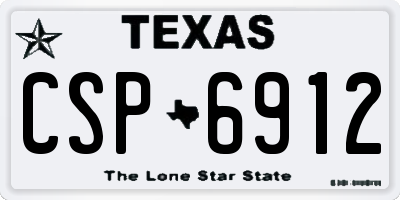 TX license plate CSP6912
