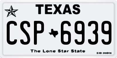 TX license plate CSP6939